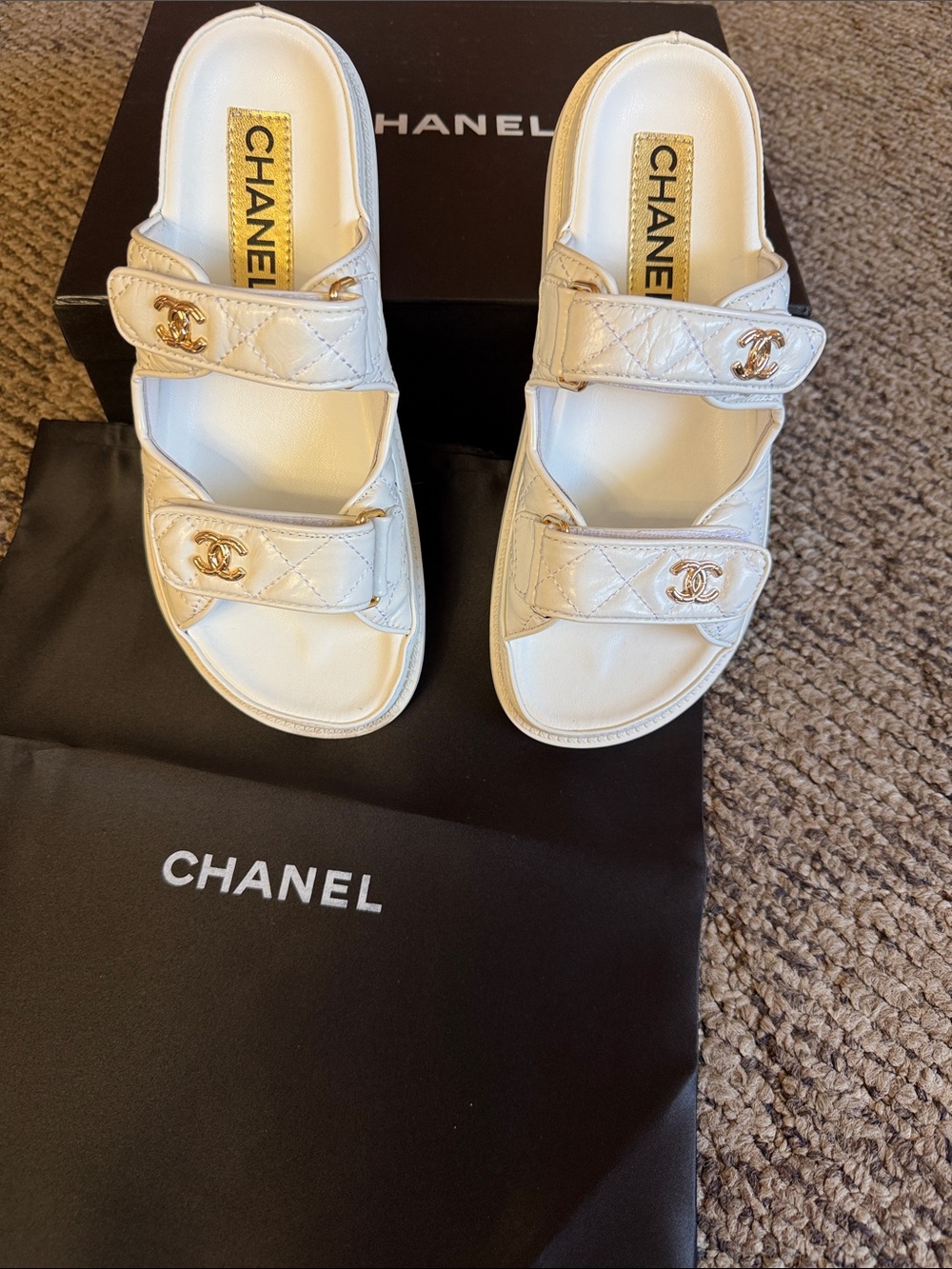 Beautiful white sandals, lamb skin, very comfortable and soft